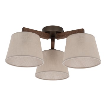 Brilagi - Lampadario a plafone LATTE 3xE27/15W/230V pino/beige