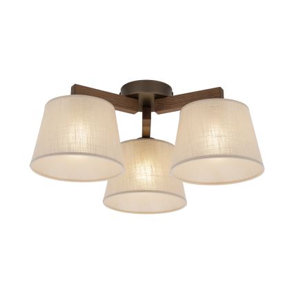 Brilagi - Lampadario a plafone LATTE 3xE27/15W/230V pino/beige