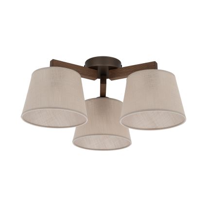 Brilagi - Lampadario a plafone LATTE 3xE27/15W/230V pino/beige