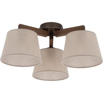 Brilagi - Lampadario a plafone LATTE 3xE27/60W/230V pino/beige