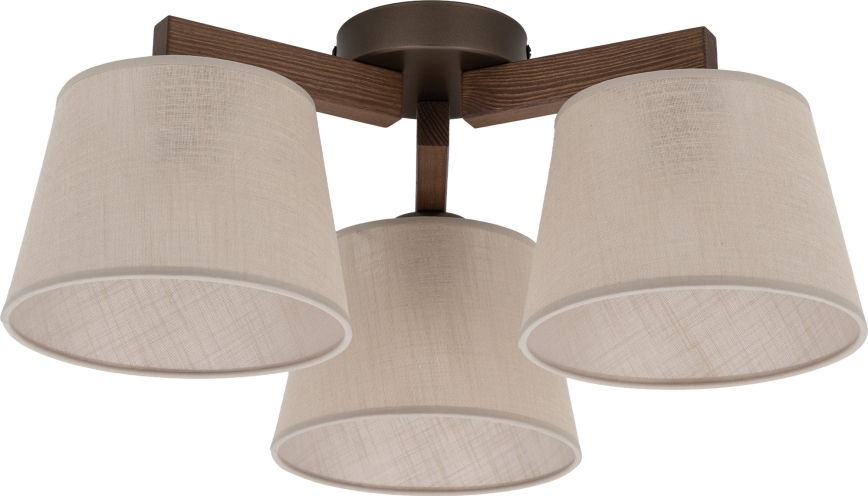 Brilagi - Lampadario a plafone LATTE 3xE27/60W/230V pino/beige