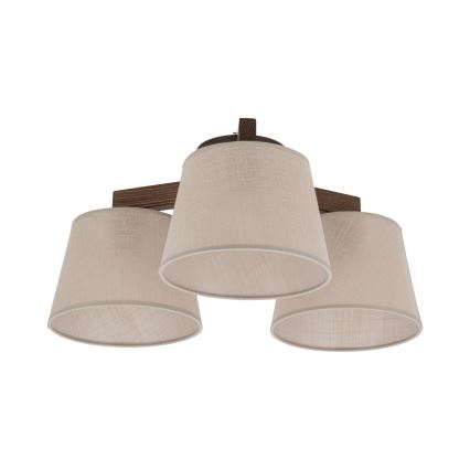 Brilagi - Lampadario a plafone LATTE 3xE27/60W/230V pino/beige