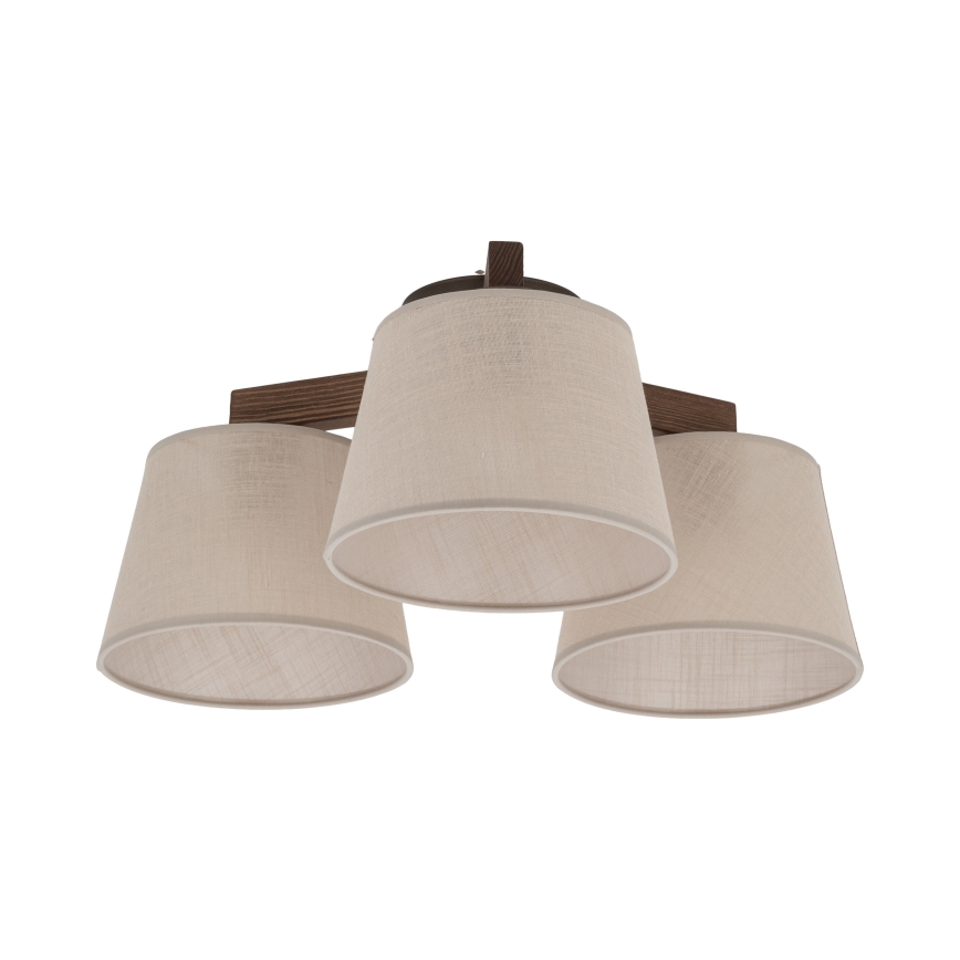 Brilagi - Lampadario a plafone LATTE 3xE27/60W/230V pino/beige