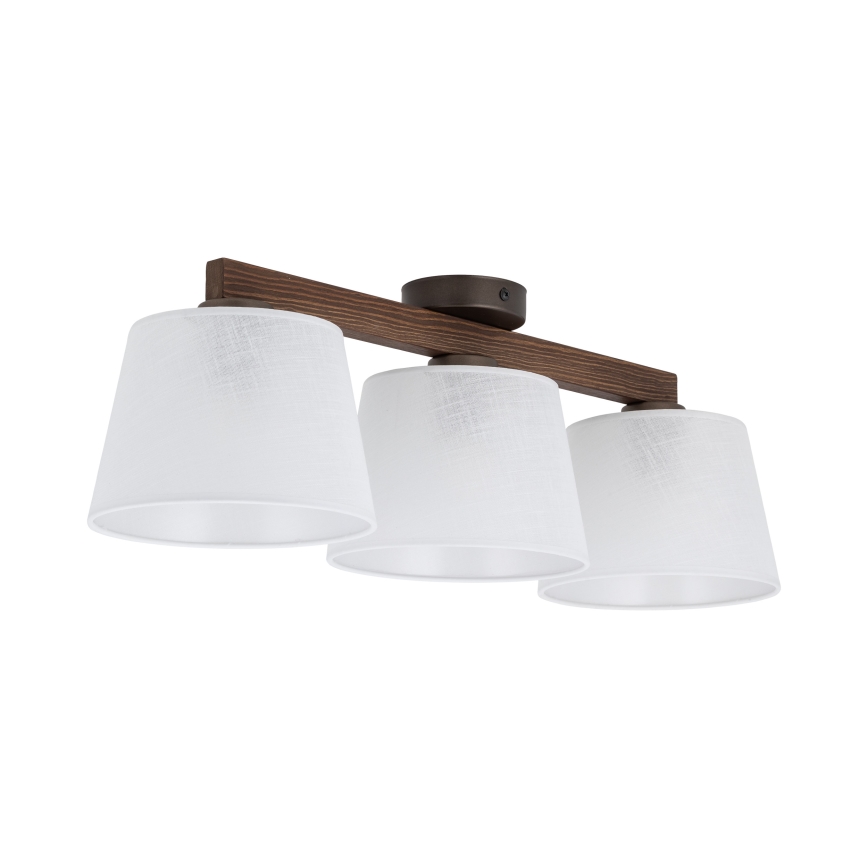 Brilagi - Lampadario a plafone LATTE 3xE27/60W/230V pino/bianco