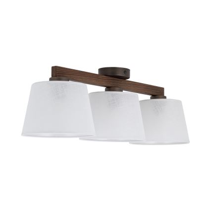 Brilagi - Lampadario a plafone LATTE 3xE27/60W/230V pino/bianco