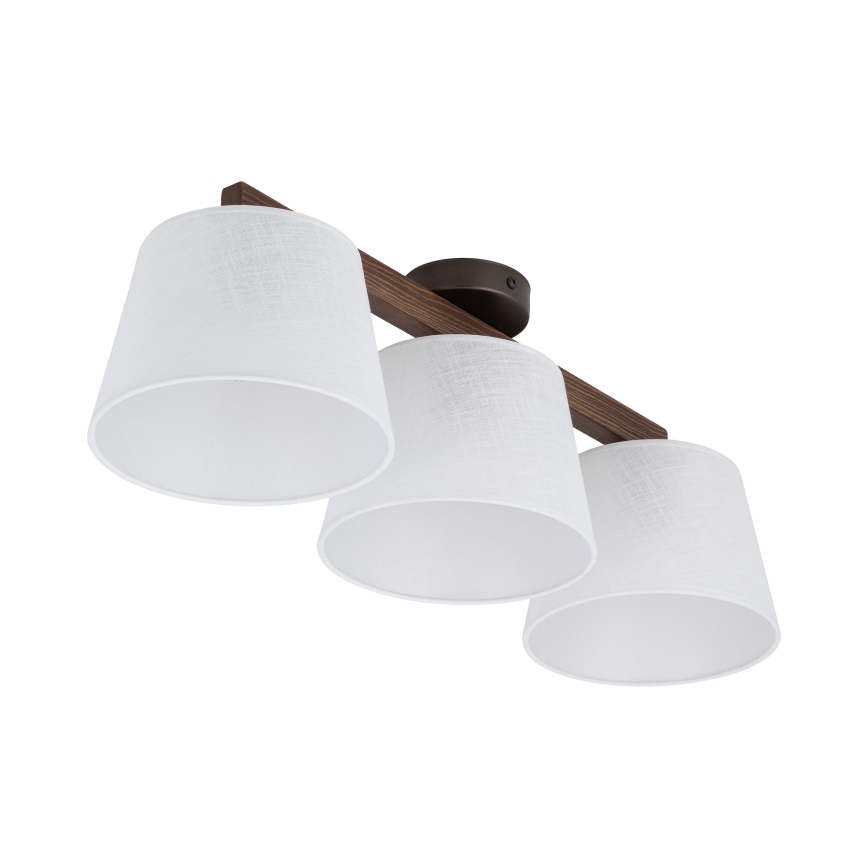 Brilagi - Lampadario a plafone LATTE 3xE27/60W/230V pino/bianco
