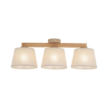 Brilagi - Lampadario a plafone LATTE SABIA 3xE27/15W/230V pino/beige