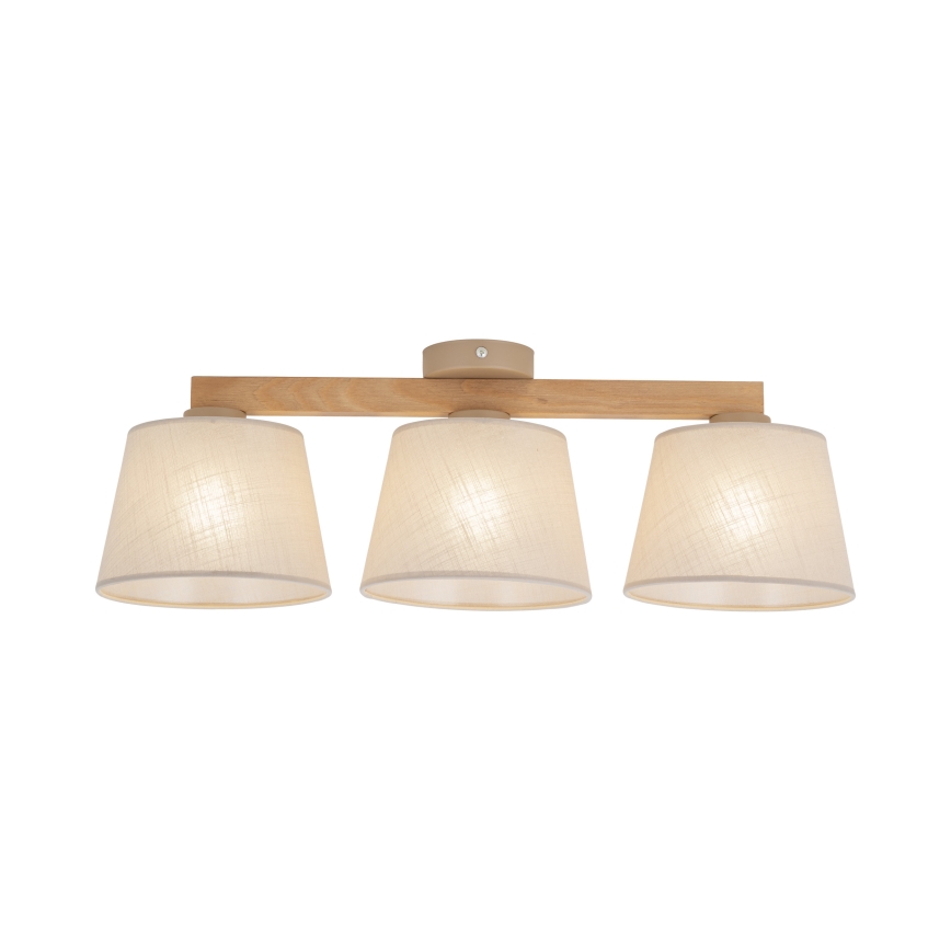 Brilagi - Lampadario a plafone LATTE SABIA 3xE27/15W/230V pino/beige