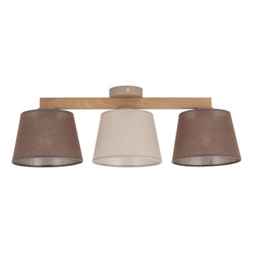 Brilagi - Lampadario a plafone LATTE SABIA 3xE27/15W/230V pino/mix