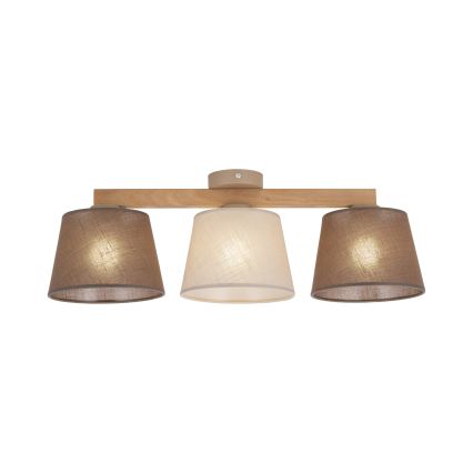 Brilagi - Lampadario a plafone LATTE SABIA 3xE27/15W/230V pino/mix