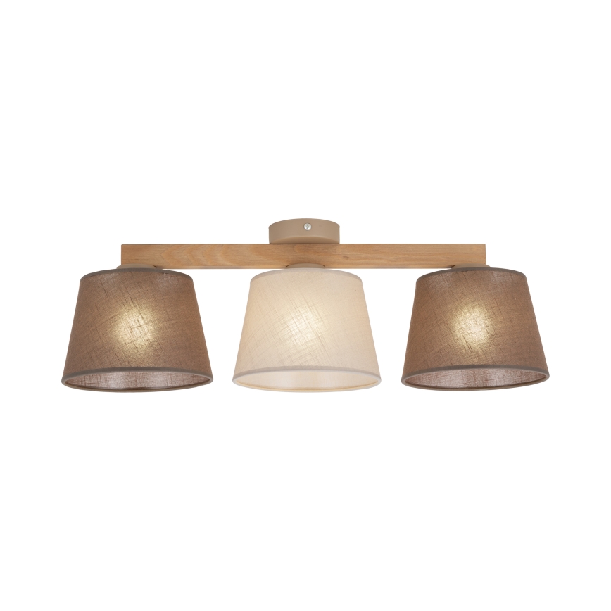 Brilagi - Lampadario a plafone LATTE SABIA 3xE27/15W/230V pino/mix