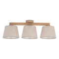 Brilagi - Lampadario a plafone LATTE SABIA 3xE27/60W/230V pino/beige