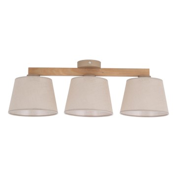 Brilagi - Lampadario a plafone LATTE SABIA 3xE27/60W/230V pino/beige