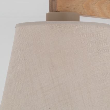 Brilagi - Lampadario a plafone LATTE SABIA 3xE27/60W/230V pino/beige