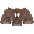 Brilagi - Lampadario a plafone LATTE SABIA 5xE27/60W/230V pino/marrone