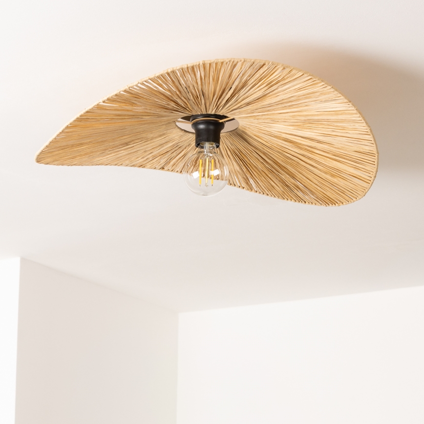 Brilagi - Lampadario a plafone LED CERIA BOHO 1xE27/40W/230V Ø 60 cm in rafia