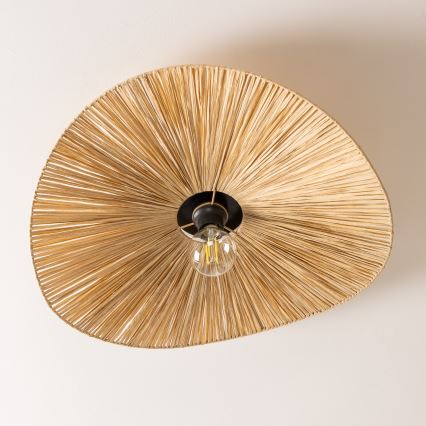 Brilagi - Lampadario a plafone LED CERIA BOHO 1xE27/40W/230V Ø 60 cm in rafia