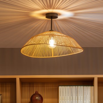 Brilagi - Lampadario a plafone LED CERIA BOHO 1xE27/60W/230V Ø 50 cm nero/marrone