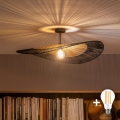 BRILAGI - Lampadario a plafone LED CERIA BOHO 1xE27/60W/230V Ø 80 cm nero/marrone