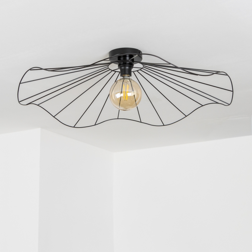 Brilagi - Lampadario a plafone LED CERIA WIRE 1xE27/40W/230V Ø 80 cm nero