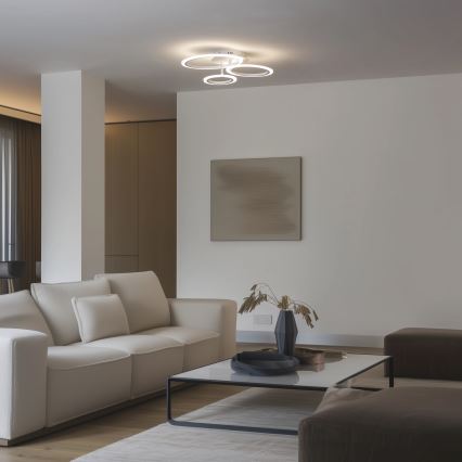 Brilagi - Lampadario a plafone LED dimmerabile ORBITS LED/40W/230V 3000-6500K bianco + telecomando