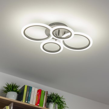 Brilagi - Lampadario a plafone LED dimmerabile ORBITS LED/50W/230V 3000-6500K antracite + telecomando