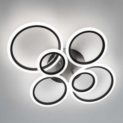 Brilagi - Lampadario a plafone LED dimmerabile ORBITS LED/85W/230V 3000-6500K nero + telecomando