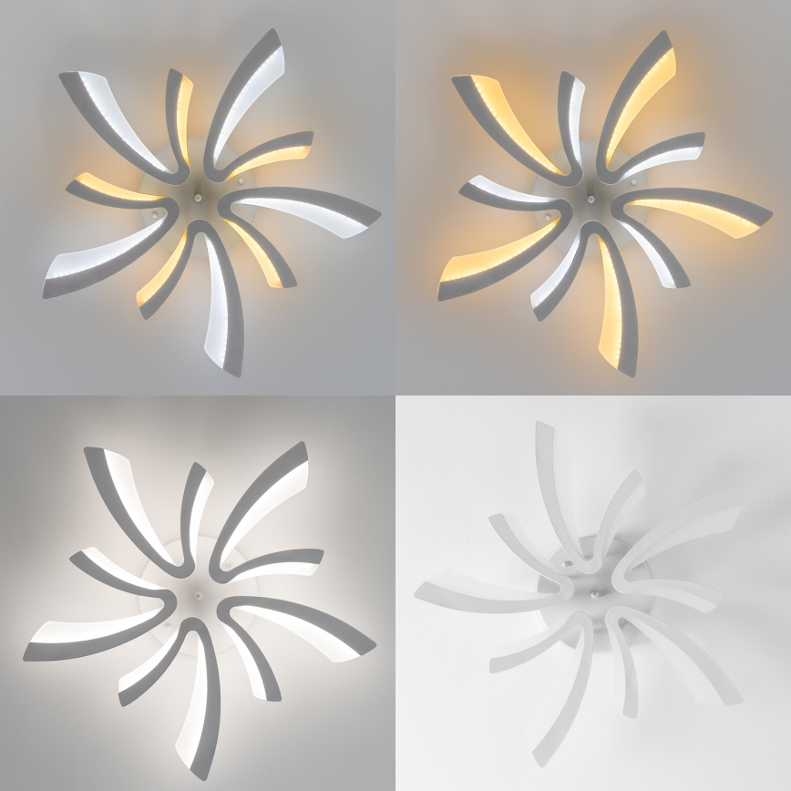 Brilagi - Lampadario a plafone LED dimmerabile TWIST LED/55W/230V 3000-6500K bianco + telecomando