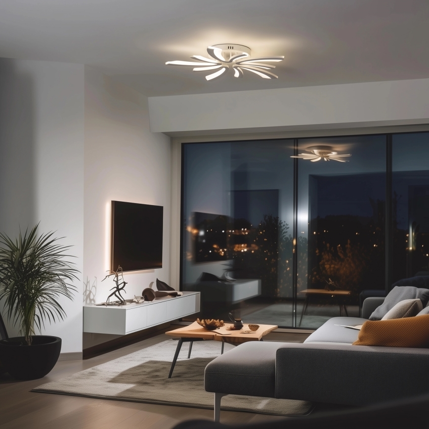 Brilagi - Lampadario a plafone LED dimmerabile TWIST LED/55W/230V 3000-6500K bianco + telecomando
