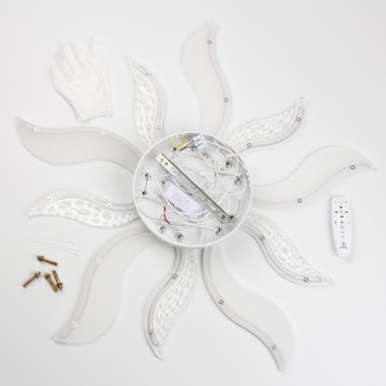 Brilagi - Lampadario a plafone LED dimmerabile TWIST LED/65W/230V 3000-6500K bianco + telecomando