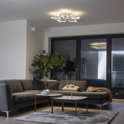 Brilagi - Lampadario a plafone LED dimmerabile TWIST LED/80W/230V 3000-6500K bianco + telecomando