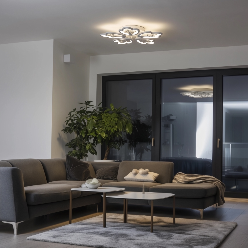Brilagi - Lampadario a plafone LED dimmerabile TWIST LED/80W/230V 3000-6500K bianco + telecomando
