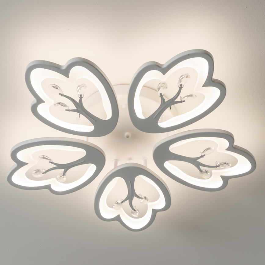 Brilagi - Lampadario a plafone LED dimmerabile TWIST LED/80W/230V 3000-6500K bianco + telecomando