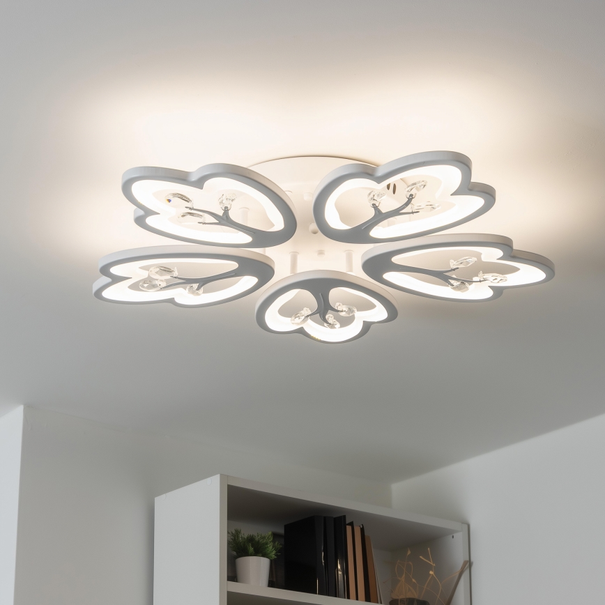 Brilagi - Lampadario a plafone LED dimmerabile TWIST LED/80W/230V 3000-6500K bianco + telecomando