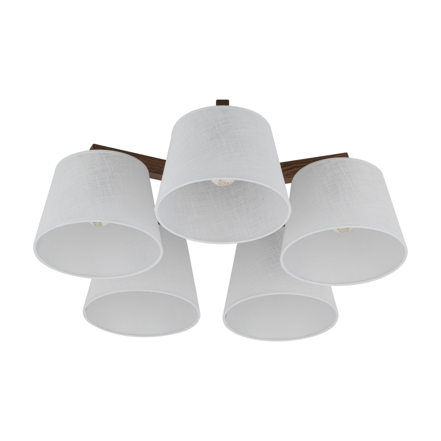 BRILAGI - Lampadario a plafone LED LATTE 5xE27/15W/230V pino/bianco