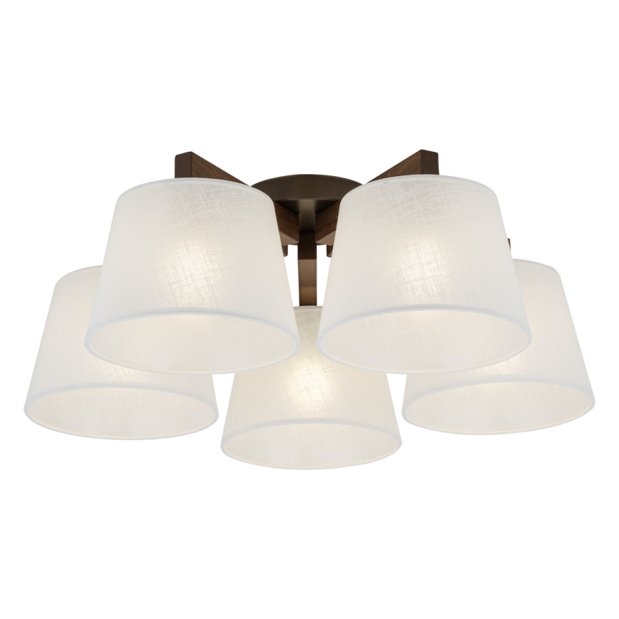 BRILAGI - Lampadario a plafone LED LATTE 5xE27/15W/230V pino/bianco