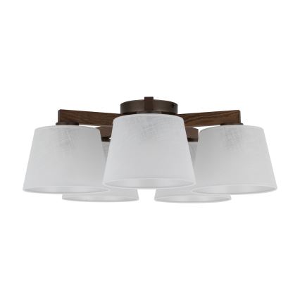 BRILAGI - Lampadario a plafone LED LATTE 5xE27/15W/230V pino/bianco