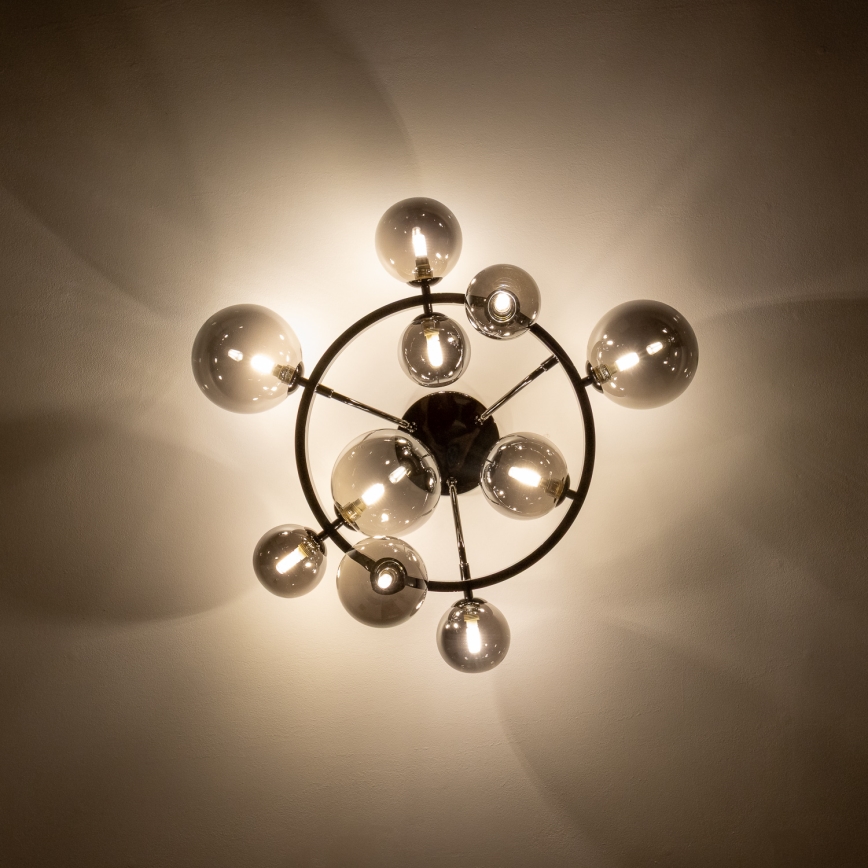 Brilagi - Lampadario a plafone LED MILLA 10xG9/3W/230V cromo lucido/fumé