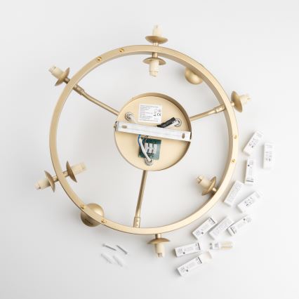 Brilagi - Lampadario a plafone LED MILLA 10xG9/3W/230V oro