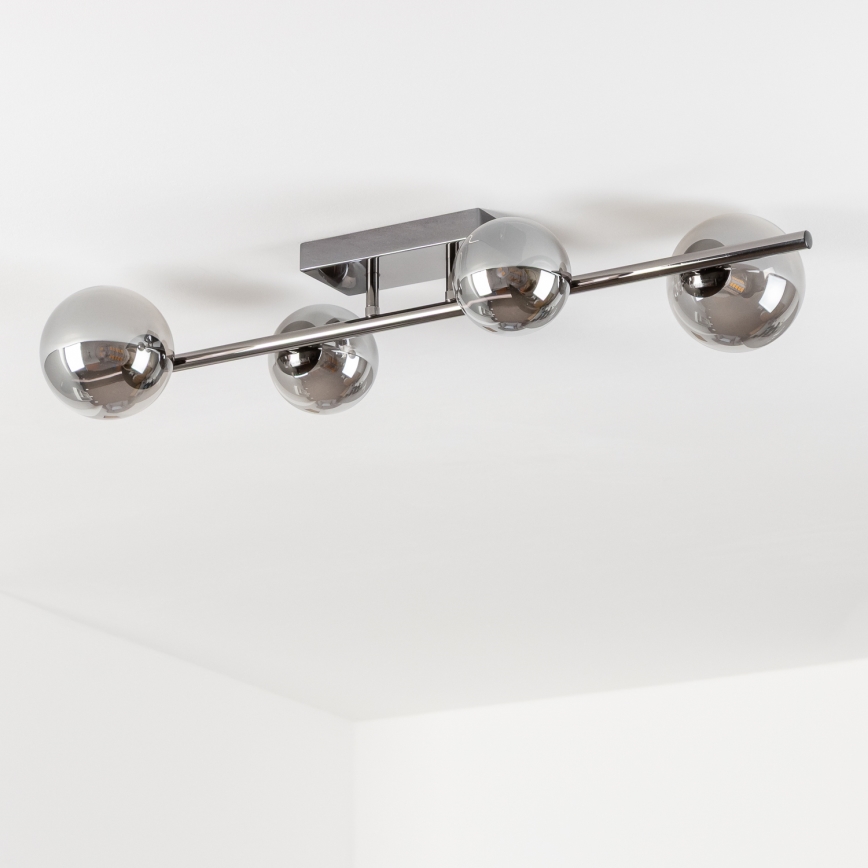 Brilagi - Lampadario a plafone LED MILLA 4xG9/3W/230V cromo lucido/fumé