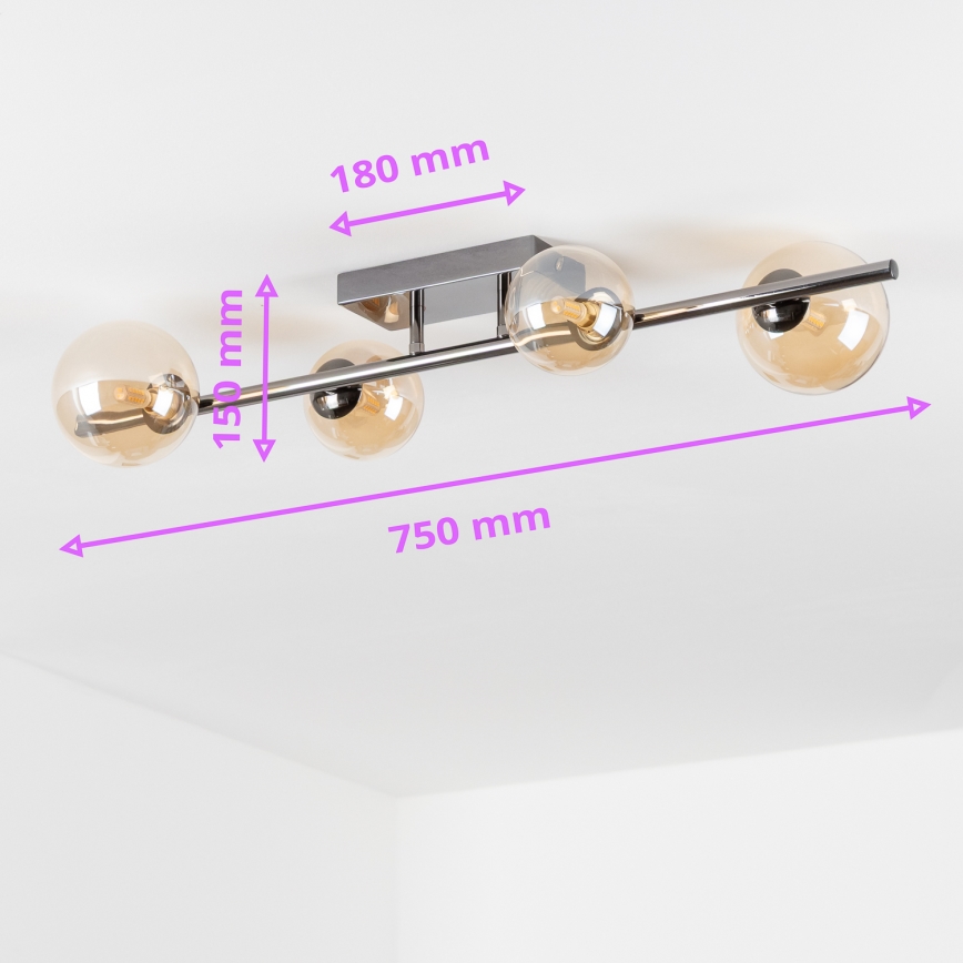 Brilagi - Lampadario a plafone LED MILLA 4xG9/3W/230V cromo lucido/oro
