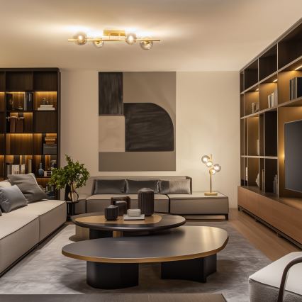 Brilagi - Lampadario a plafone LED MILLA 4xG9/3W/230V oro/fumé