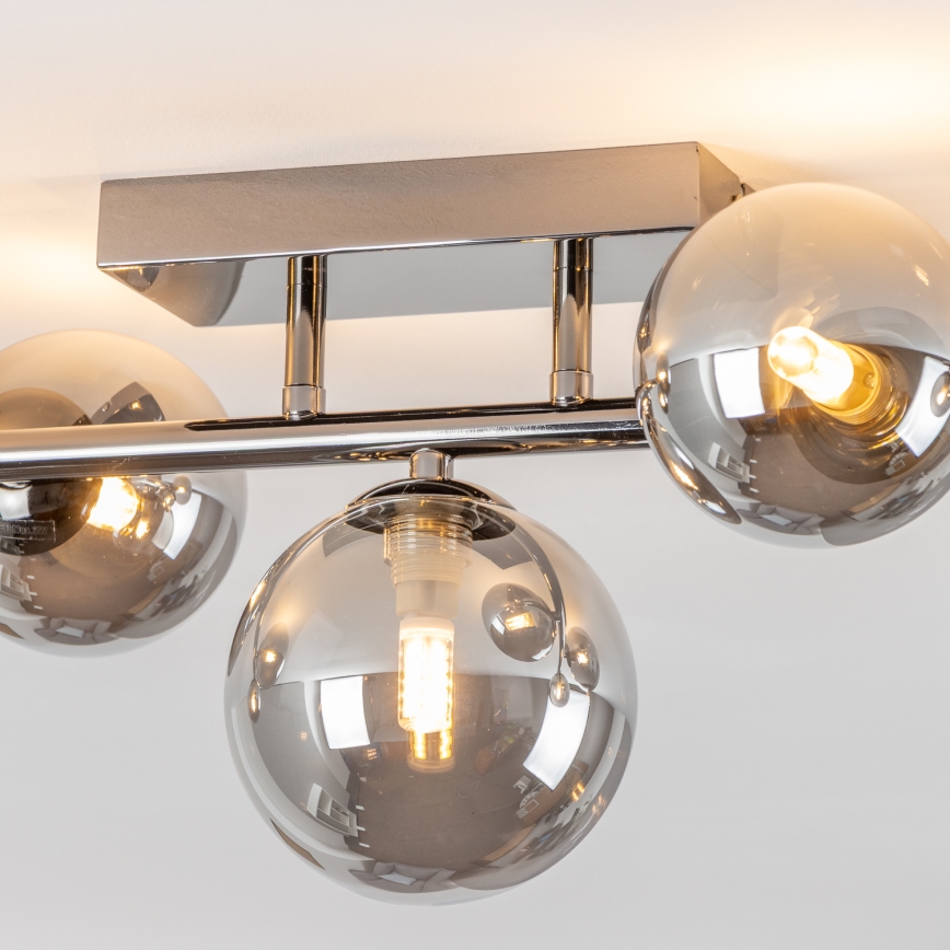 Brilagi - Lampadario a plafone LED MILLA 7xG9/3W/230V cromo lucido/fumé