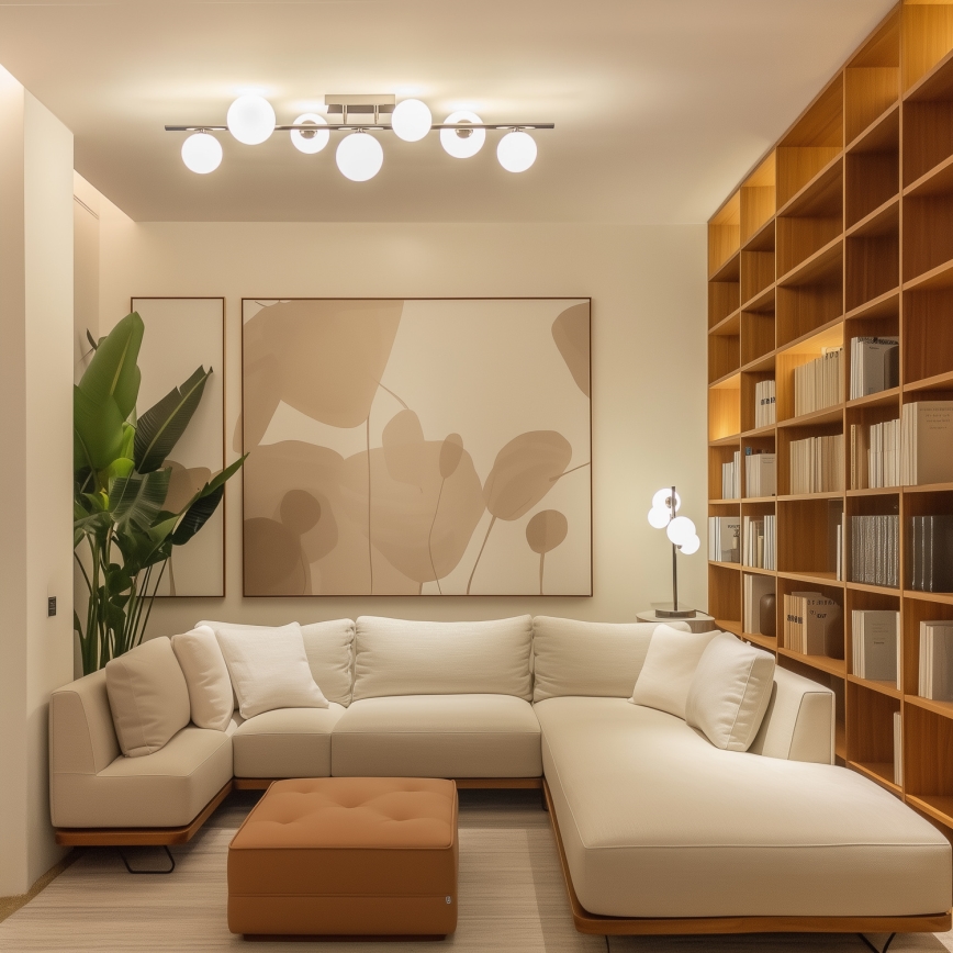 Brilagi - Lampadario a plafone LED MILLA 7xG9/3W/230V nero cromato/bianco