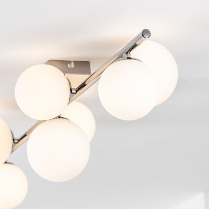 Brilagi - Lampadario a plafone LED MILLA 7xG9/3W/230V nero cromato/bianco