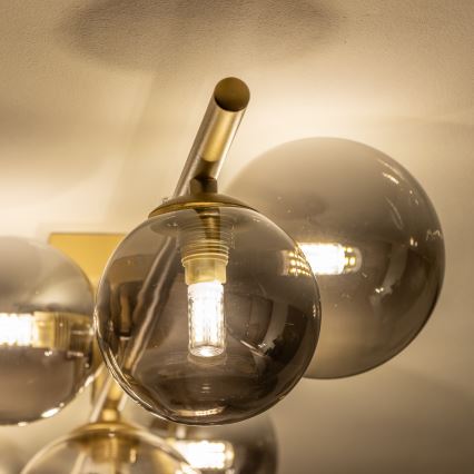 Brilagi - Lampadario a plafone LED MILLA 7xG9/3W/230V oro/fumé