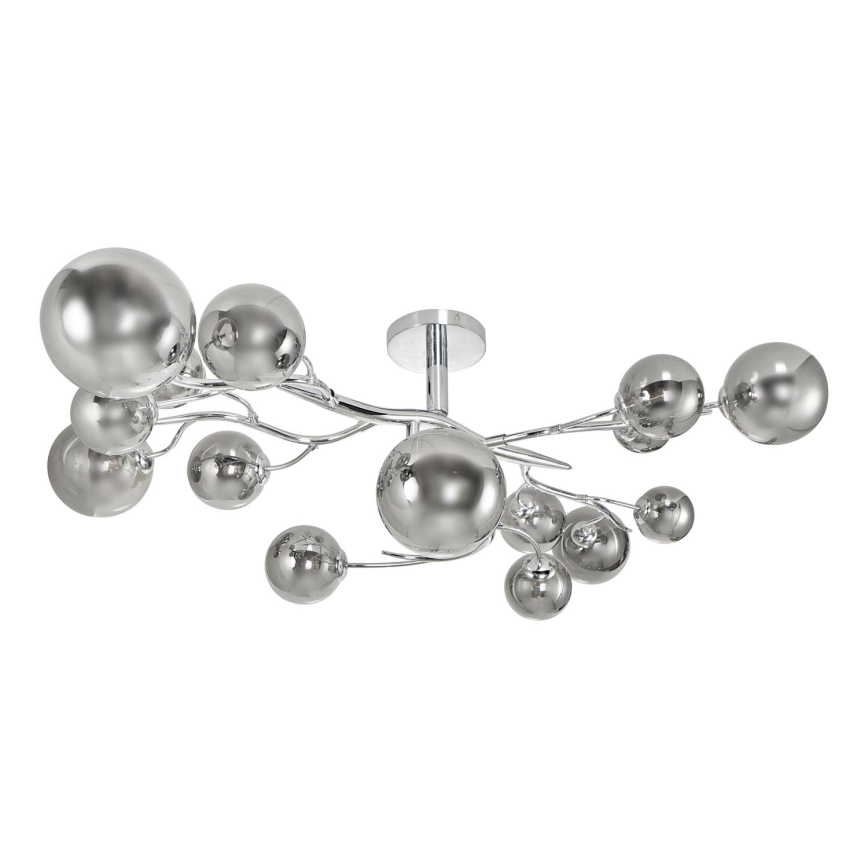 Brilagi - Lampadario a plafone LED MISTEL 15xG9/3W/230V cromo lucido/fumé