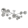 Brilagi - Lampadario a plafone LED MISTEL 15xG9/3W/230V cromo lucido/fumé
