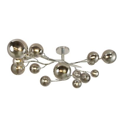 Brilagi - Lampadario a plafone LED MISTEL 15xG9/3W/230V cromo lucido/fumé