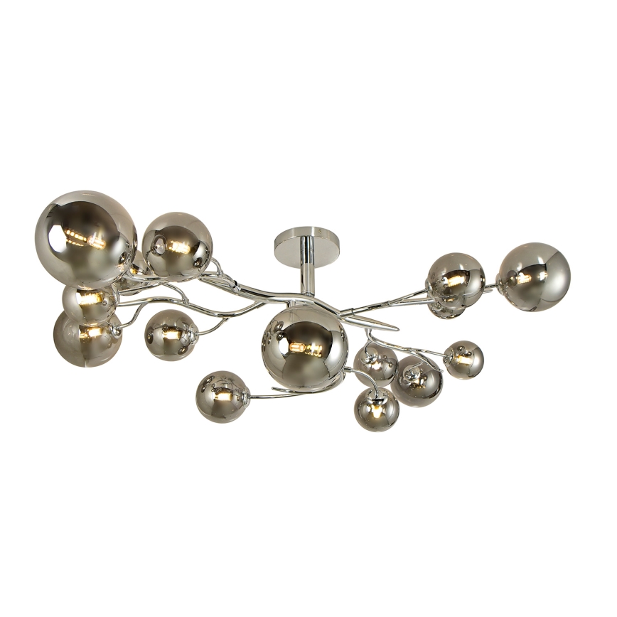 Brilagi - Lampadario a plafone LED MISTEL 15xG9/3W/230V cromo lucido/fumé